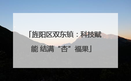 旌阳区双东镇：科技赋能 结满“杏”福果