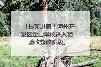 最新进展！漳州开发区金山学校进入预验收整改阶段