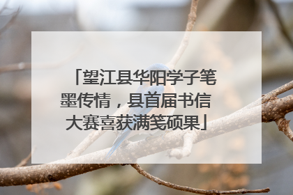 望江县华阳学子笔墨传情，县首届书信大赛喜获满笺硕果