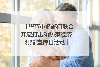 毕节市多部门联合开展打击和防范经济犯罪宣传日活动