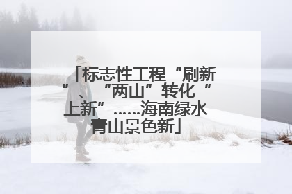 标志性工程“刷新”、“两山”转化“上新”……海南绿水青山景色新