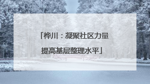 桦川：凝聚社区力量 提高基层整理水平