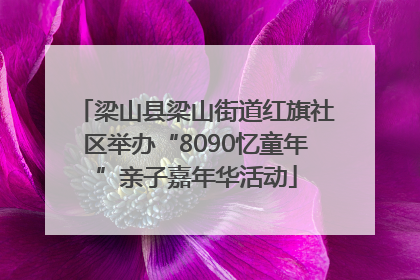 梁山县梁山街道红旗社区举办“8090忆童年”亲子嘉年华活动