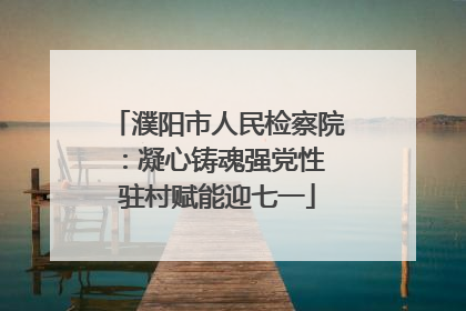 濮阳市人民检察院：凝心铸魂强党性 驻村赋能迎七一