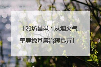 潍坊昌邑：从烟火气里寻找基层治理良方