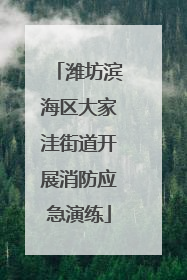 潍坊滨海区大家洼街道开展消防应急演练