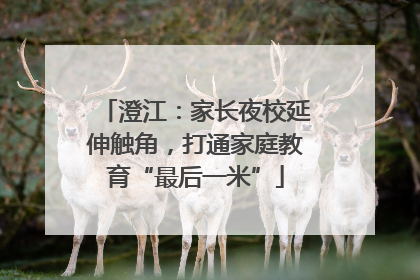 澄江：家长夜校延伸触角，打通家庭教育“最后一米”