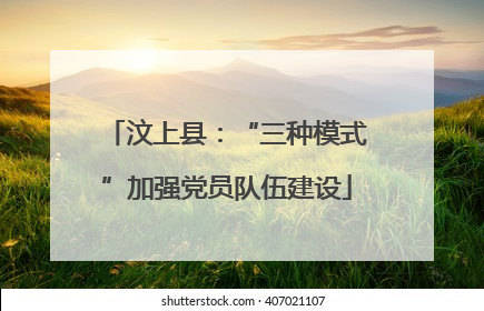 汶上县：“三种模式”加强党员队伍建设