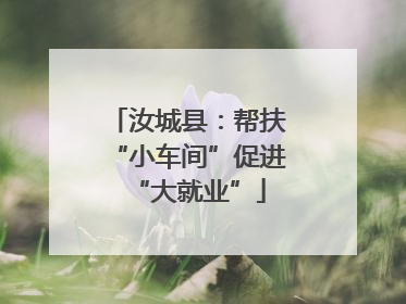 汝城县：帮扶“小车间”促进“大就业”