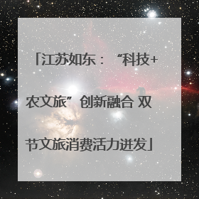 江苏如东：“科技+农文旅”创新融合 双节文旅消费活力迸发