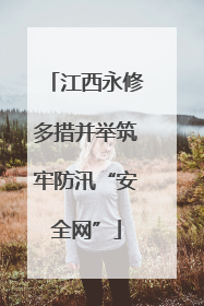 江西永修多措并举筑牢防汛“安全网”
