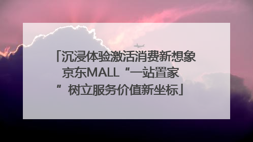 沉浸体验激活消费新想象 京东MALL“一站置家”树立服务价值新坐标