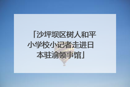 沙坪坝区树人和平小学校小记者走进日本驻渝领事馆