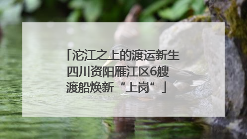 沱江之上的渡运新生 四川资阳雁江区6艘渡船焕新“上岗”