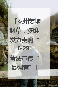 泰州姜堰烟草：多维发力奏响“6·29”普法宣传“最强音”