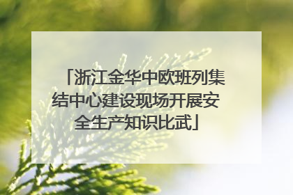 浙江金华中欧班列集结中心建设现场开展安全生产知识比武