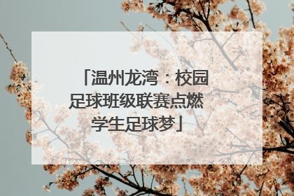 温州龙湾：校园足球班级联赛点燃学生足球梦