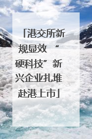 港交所新规显效 “硬科技”新兴企业扎堆赴港上市