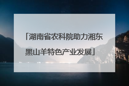 湖南省农科院助力湘东黑山羊特色产业发展