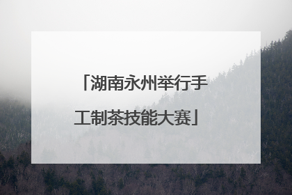 湖南永州举行手工制茶技能大赛