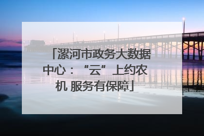 漯河市政务大数据中心：“云”上约农机 服务有保障