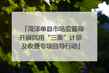 菏泽单县市场监管局开展民用“三表”计量及收费专项督导行动