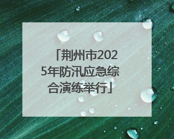 荆州市2025年防汛应急综合演练举行