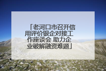 老河口市召开信用评价银企对接工作座谈会 助力企业破解融资难题