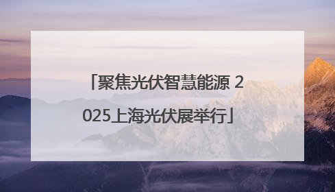 聚焦光伏智慧能源 2025上海光伏展举行