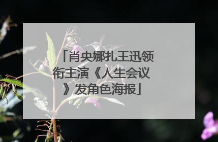 肖央娜扎王迅领衔主演《人生会议》发角色海报