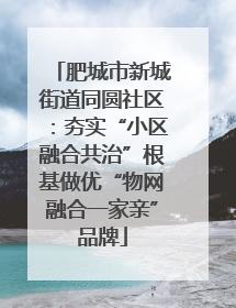 肥城市新城街道同圆社区：夯实“小区融合共治”根基做优“物网融合一家亲”品牌