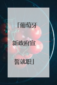 葡萄牙新政府宣誓就职