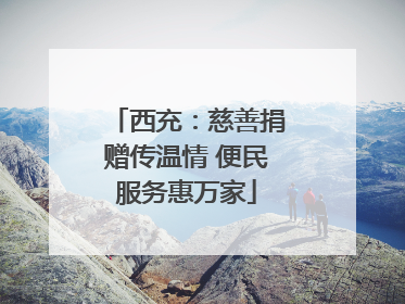 西充：慈善捐赠传温情 便民服务惠万家
