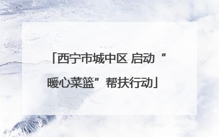 西宁市城中区 启动“暖心菜篮”帮扶行动