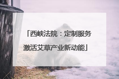 西峡法院：定制服务激活艾草产业新动能
