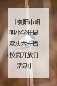 襄阳市昭明小学开展欢庆六一暨校园开放日活动