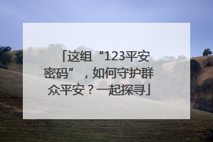 这组“123平安密码”，如何守护群众平安？一起探寻