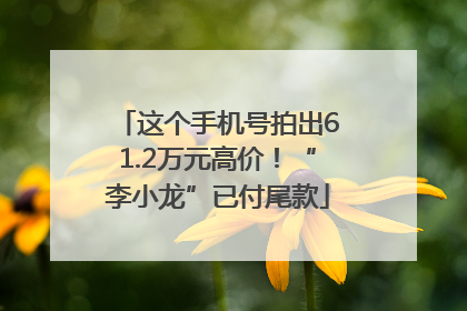 这个手机号拍出61.2万元高价！“李小龙”已付尾款