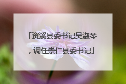 资溪县委书记吴淑琴，调任崇仁县委书记