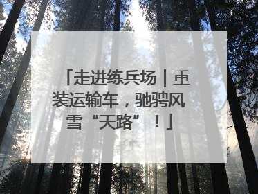 走进练兵场｜重装运输车，驰骋风雪“天路”！