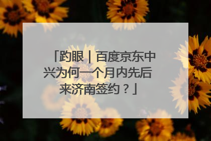趵眼｜百度京东中兴为何一个月内先后来济南签约？