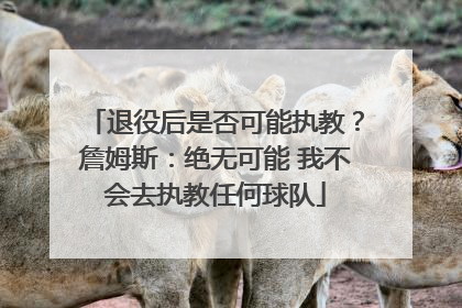 退役后是否可能执教？詹姆斯：绝无可能 我不会去执教任何球队