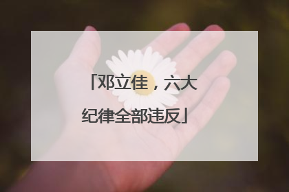 邓立佳，六大纪律全部违反