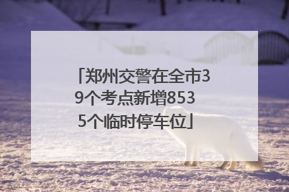 郑州交警在全市39个考点新增8535个临时停车位