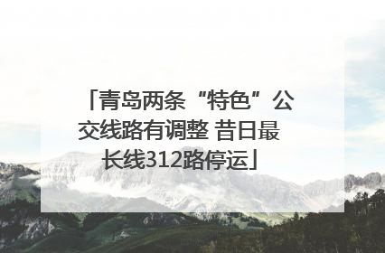 青岛两条“特色”公交线路有调整 昔日最长线312路停运