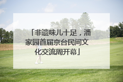 非遗味儿十足，潘家园首届京台民间文化交流周开幕