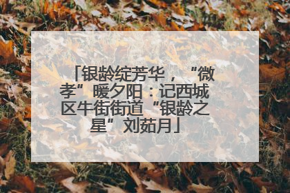 银龄绽芳华，“微孝”暖夕阳：记西城区牛街街道“银龄之星”刘茹月