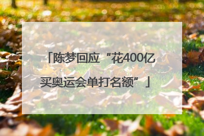 陈梦回应“花400亿买奥运会单打名额”