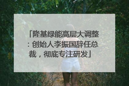 隆基绿能高层大调整：创始人李振国辞任总裁，彻底专注研发