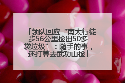 领队回应“南太行徒步56公里捡出50多袋垃圾”：随手的事，还打算去武功山捡